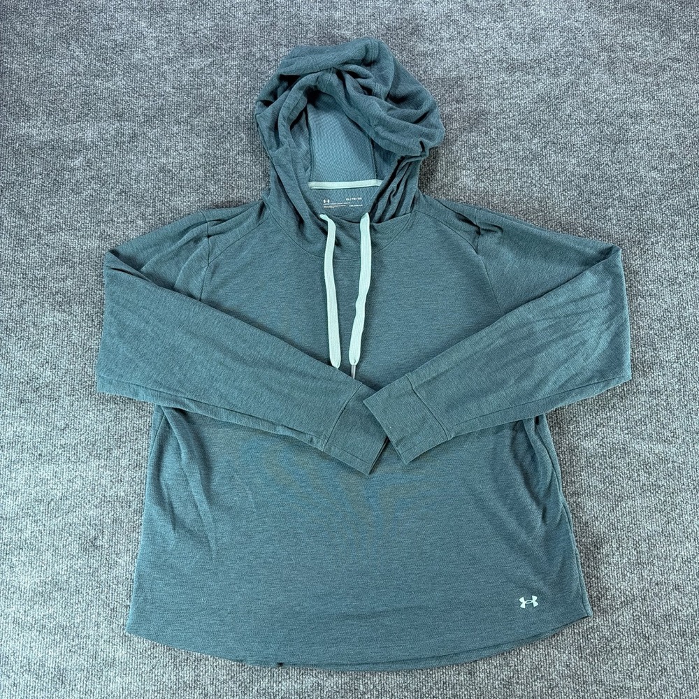 Under Armour ColdGear Mens XL Teal Hoodie Pullover Activewear Athleisure Casual‎